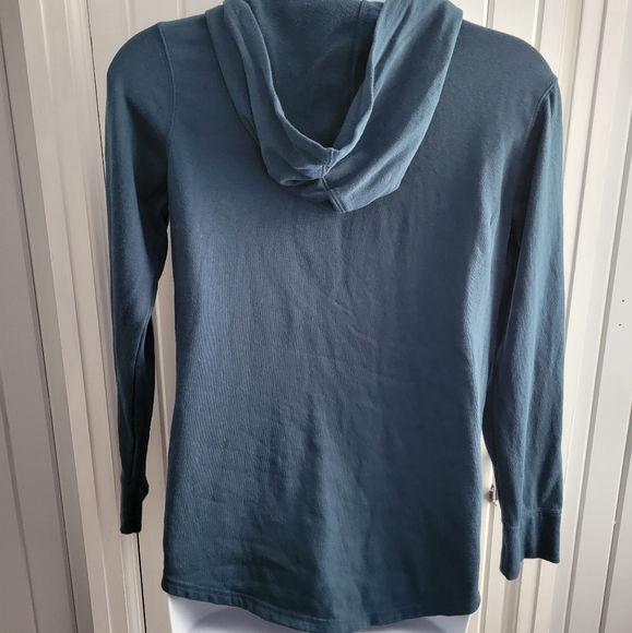 SO Lace up Teal Hoodie - Picture 3 of 5